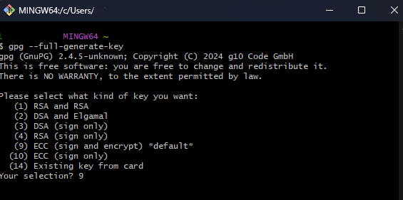 Choose Key Type